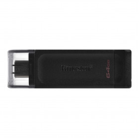 PEN DRIVE 64GB USB-C KINGSTON DATATRAVELER 70 PRETO DT70/64GB