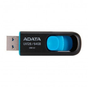 PEN DRIVE 64B ADATA UV128 USB 3,2 PRETO AUV128-64G-RBE