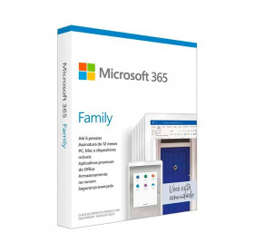 MICROSOFT 365 FAMILY ATE 6 USUARIOS 6GQ-01178 (OFFICE) - ASSINATURA ANUAL