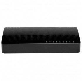 SWITCH 8 PORTAS INTELBRAS SG 800 Q+ GIGABIT 10/100/1000 MESA PRETO (HUB)