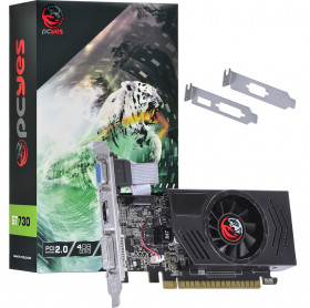 PLACA DE VIDEO 4GB GDDR5 64 BIT GEFORCE GT730 PCYES PCI-E 2.0 VGA/DVI/HDMI