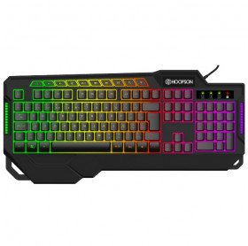 TECLADO USB HOOPSON GAMER TPC-071 LED RGB PRETO 