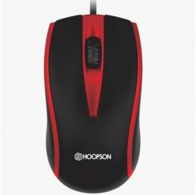 MOUSE USB HOOPSON MS-038 1000 DPI PRETO/VERMELHO