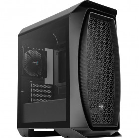 GABINETE MICRO ATX GAMER AEROCOOL AERO ONE MINI PRETO LATERAL VIDRO - S/FONTE 