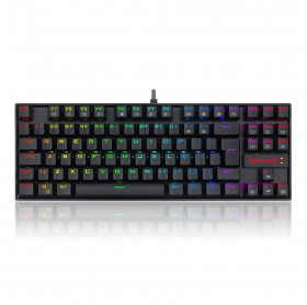 TECLADO USB GAMER REDRAGON KUMARA PRO MECANICO K552RGB-PRO PT-BLUE PRETO