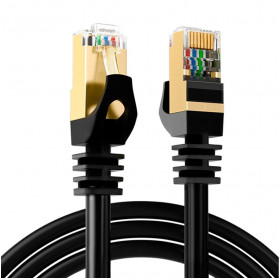 CABO DE REDE PATCH CORD CAT.7 2MT PRETO HP DHC-CAT7-FTP BK