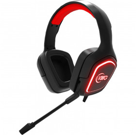 FONE DE OUVIDO COM MICROFONE KWG TAURUS E1 RGB-PRETO