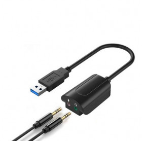CABO ADAPTADOR USB 3.0 PARA P2 FEMEA FONE/MICROFONE GVBRASIL COV.35601
