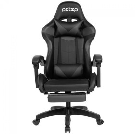 CADEIRA GAMER PCTOP RACER SE1006 PRETA PESCOÇO E LOMBAR APOIO DE PES