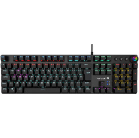 TECLADO USB MECANICO GAMER FORTREK K7 BLACK EDITION RAINBOW