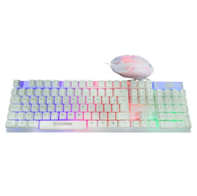 TECLADO E MOUSE USB GAMER HOOPSON TPC-096KB BRANCO