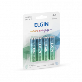 PILHA ALCALINA ELGIN ENERGY AA C/4 LR6 1.5V BLISTER 82153