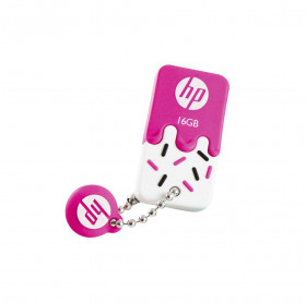 PEN DRIVE 16GB HP MINI V178P BRANCO/ROSA HPFD178P-16