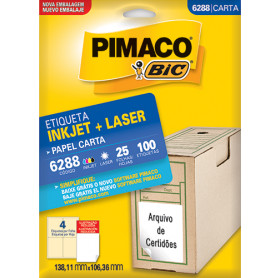 ETIQUETA PIMACO 6288 MOD.4 CARTA 25 FOLHAS