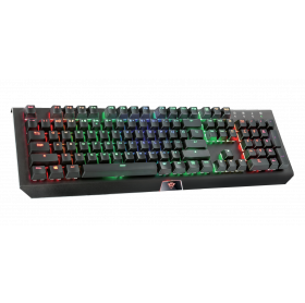 TECLADO USB TRUST 21808 GAMER MECANICO GTX 890 CADA ILUMINADO RGB PRETO