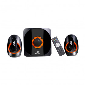 CAIXA DE SOM 2.1 SUMAY SM-CS3313B 42W RMS BLUETOOTH SD/USB/FM PRETA/LARANJA 