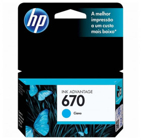 CARTUCHO HP 670 3,5ML CZ114AB AZUL 3525/4615/4625/5525 