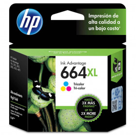 CARTUCHO HP 664XL 8ML F6V30AB TRICOLOR 1115/2136/3636/3836/4536/4676