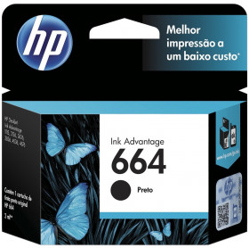 CARTUCHO HP 664 2ML F6V29AB PRETO 1115/2136/3636/3836/4536/4676