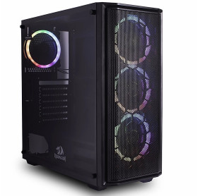 GABINETE ATX REDRAGON GC-908 RAMHORN PRETO SEM FONTE