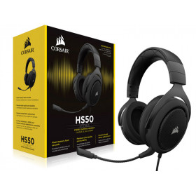 FONE DE OUVIDO CORSAIR HS50 CARBON PRETO CA-9011170-NA