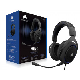 FONE DE OUVIDO CORSAIR HS50 STEREO PRETO/AZUL CA-9011172-NA