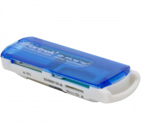 LEITOR DE CARTAO DE MEMORIA USB 11 EM 1 LDC-102 FORTREK AZUL 