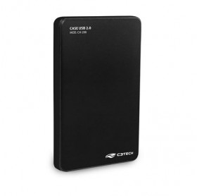 GAVETA EXTERNA C3 TECH CH-200 HDD/SSD 2.5 USB 2.0 PRETA 