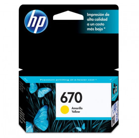 CARTUCHO HP 670 3.5ML CZ116AB AMARELO 3525/4615/4625/5525