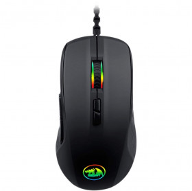 MOUSE USB GAMER REDRAGON M718 RGB STORMRAGE 10.000 DPI PRETO 