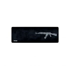 Mouse Pad Gamer Risemode AK47 Estendido Costurado Cinza e Preto RG-MP-06-AK