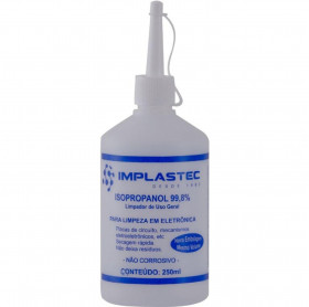 ALCOOL ISOPROPANOL 250 ML 99,8% COM BICO IMPLASTEC