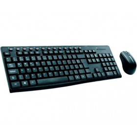 Kit Teclado e Mouse Preto Sem Fio