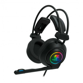 FONE C/ MICROFONE GAMER FORTREK RGB VICKERS PRETO