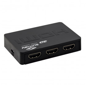 SWITCH HDMI 3X1 SUMAY SM-SW300 C/ 3 PORTAS ENTRADAS 1 SAIDA C/ CONTROLE