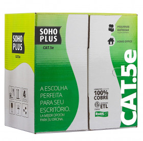 CABO DE REDE CAT.5E SOHOPLUS AZUL 24AWG4P CMX 305 MTS - CAIXA