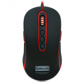 MOUSE USB GAMER REDRAGON M906 MARS DISPLAY DE STATUS 4000 DPI PRETO 