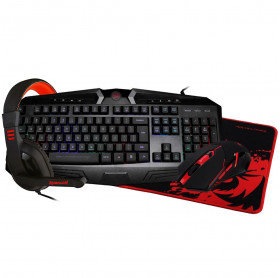 KIT GAMER REDRAGON ESSENTIALS S101-BA TECLADO MOUSE MOUSEPAD HEADSET