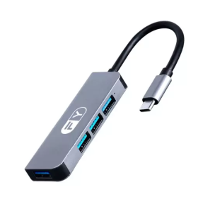 HUB USB-C 4 PORTAS 1*USB 3.0/3*USB 2.0 GVBRASIL FY-735 HUB.35501