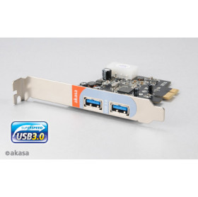 PLACA PCI-EXPRESS USB 3.0 C/ 2 PORTAS AKASA AK-PCCU3-01   