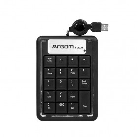 TECLADO USB NUMERICO RETRATIL ARGOM ARG-KB-1075 PRETO 