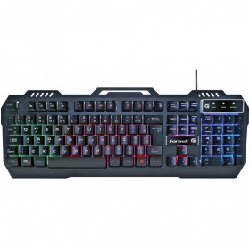 TECLADO USB GAMER FORTREK G MULTIMIDIA CRUSADER PRETO