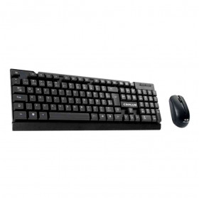 TECLADO E MOUSE SEM FIO K-W11V2 C3 PLUS PRETO