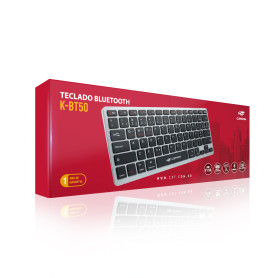 TECLADO MINI C3 TECH BLUETOOTH BATERIA RECARREGAVEL K-BT50BK