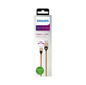 Cabo USB para Micro USB Philips DLC2618G 1,2 metro Dourado