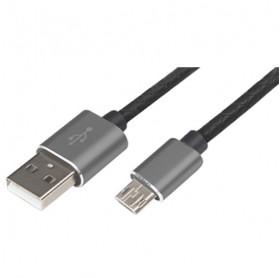 CABO USB MACHO PARA MICRO USB 1.2MT COURO EASY MOBILE PREMIUN GRAF - SMARTPHONES