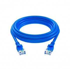 Cabo de Rede Patch Cord CAT.5E 3m Azul Hayom AI1008