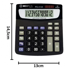 Calculadora de Mesa 12 Dígitos Hoopson Preta PS-4123