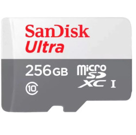 CARTÃO DE MEMORIA 256GB SANDISK ULTRA MICRO SDXC C/ ADAPTADOR SDSQUNR-256G-GN6TA