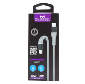 CABO USB-C PARA USB-C MAKETECH 1MT 60W CINZA CA-112CC